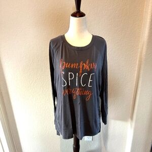 Pumpkin spice everything Long sleeve shirt size medium